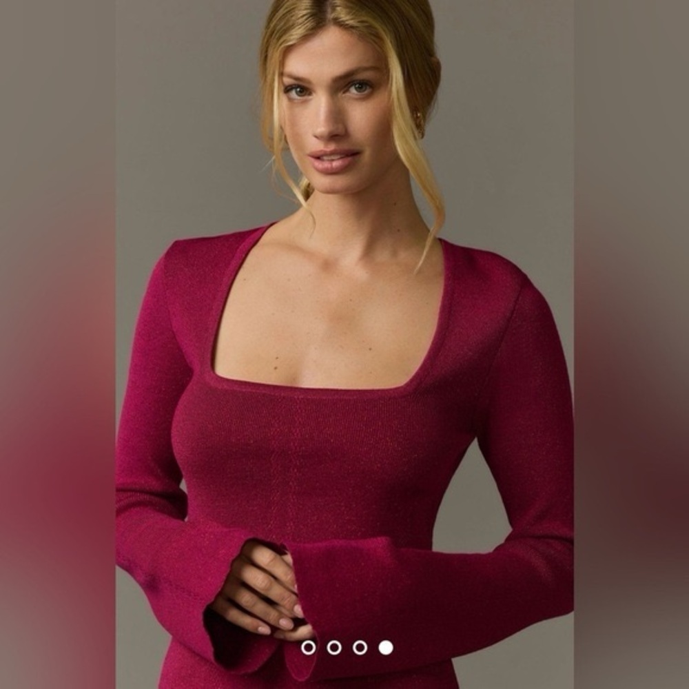 NWT Size S  Maeve SquareNeck BellSleeve Sweater - Picture 6 of 16